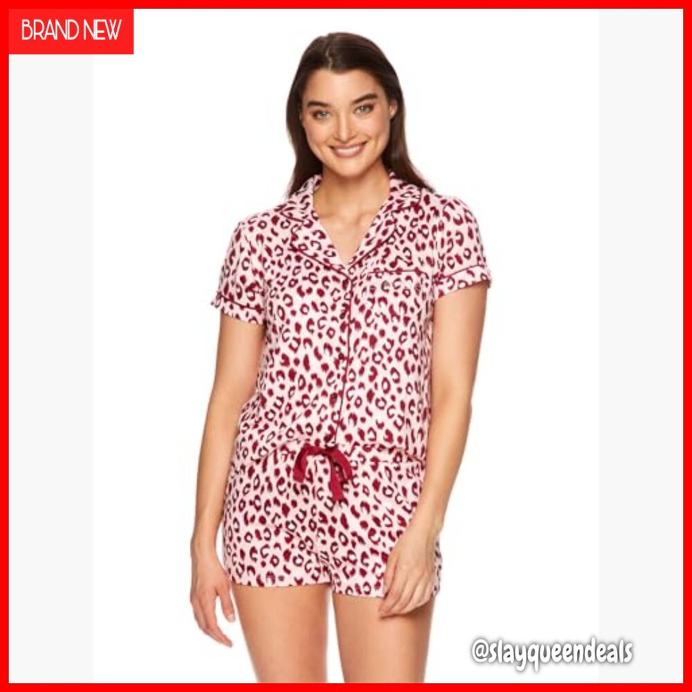 Women's Medium Polyester Pajama Set, Button-Up To… - image 5